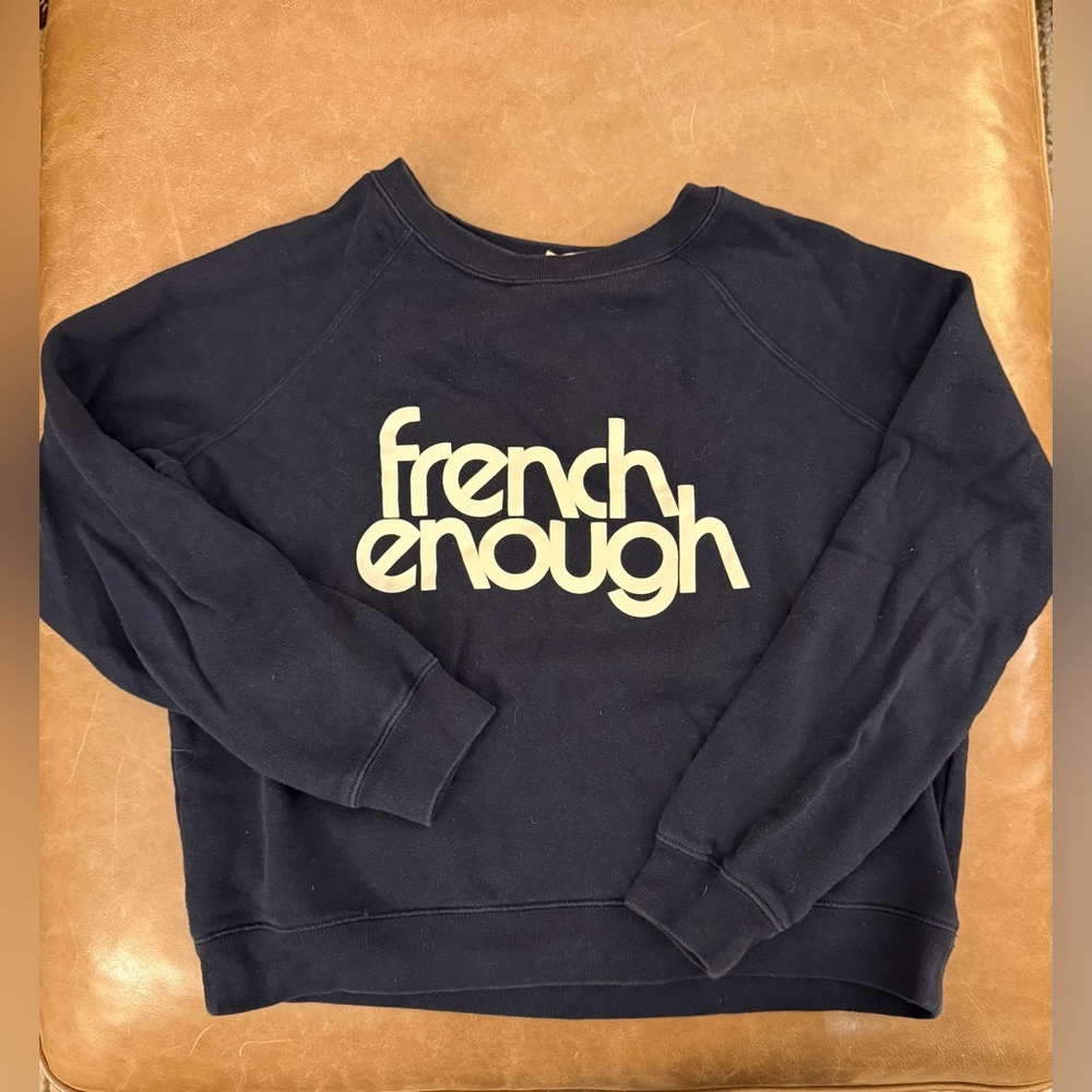 Sezane French Enough sweatshirt, navy, XS, worn once